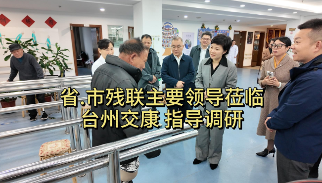 省 市残联主要领导莅临台州交康指导调研